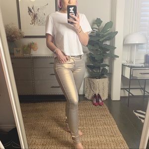 7 for all man kind metallic jeans